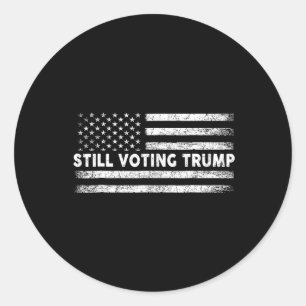 Voting Trump 2024 Patriotic American Flag Classic Round Sticker