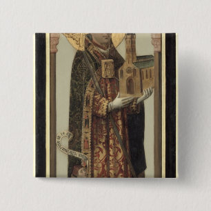 Votive Panel Depicting St. Ansgar, 1457 15 Cm Square Badge