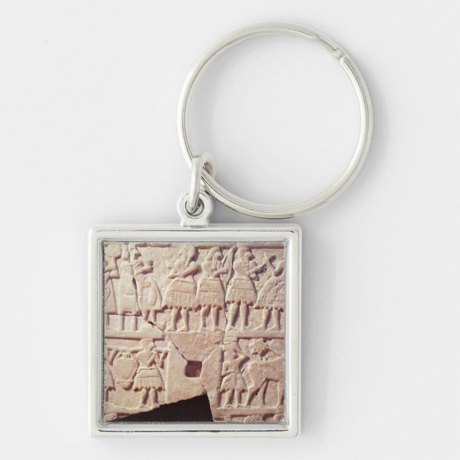 Votive plaque depicting an offering scene key ring (Front)