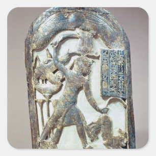 Votive shield depicting the king slaying a square sticker