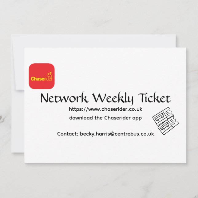 Voucher for competition to win bus tickets holiday card (Front)