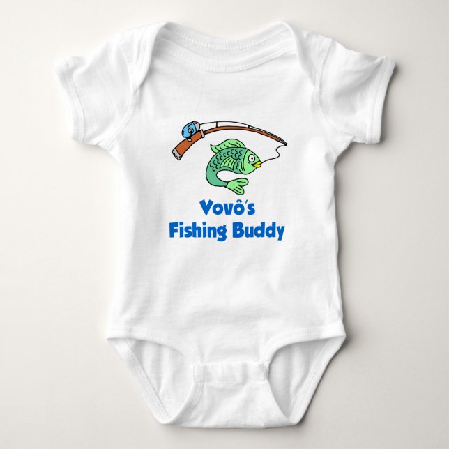 Vovo's Fishing Buddy Baby Bodysuit (Front)