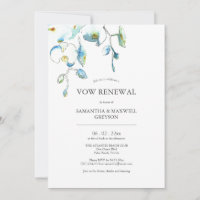 Vow Renewal Anniversary Invitations Floral