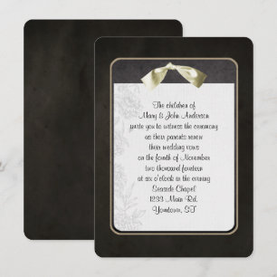 Vow Renewal Black Frame Invitation