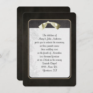 Vow Renewal Black Frame Invitation
