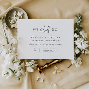 Vow Renewal Ceremony Wedding Invitation Card S102