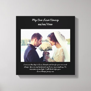 Vow renewal gift for husband canvas print