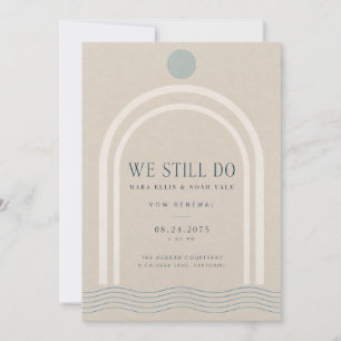 Vow Renewal Invitation Coastal Editorial Aegean