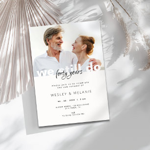 Vow Renewal Invitation - We Still Do with Photo