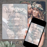 Vow Renewal Sequel Wedding Elegant Photo Overlay Invitation<br><div class="desc">Invite family and friends to witness you say "I do" again with an elegant modern photo overlay vow renewal ceremony invitation. All wording is simple to personalise for any type of marriage celebration, such as a sequel wedding or anniversary reception. Customise with the details of your choice, including marriage date,...</div>