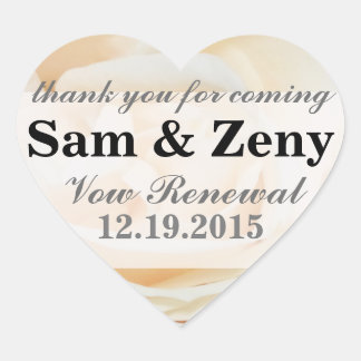 Vow Renewal Sticker - Peach Rose