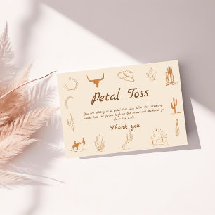 Vowboy western Wedding Send Off Petal Toss Card