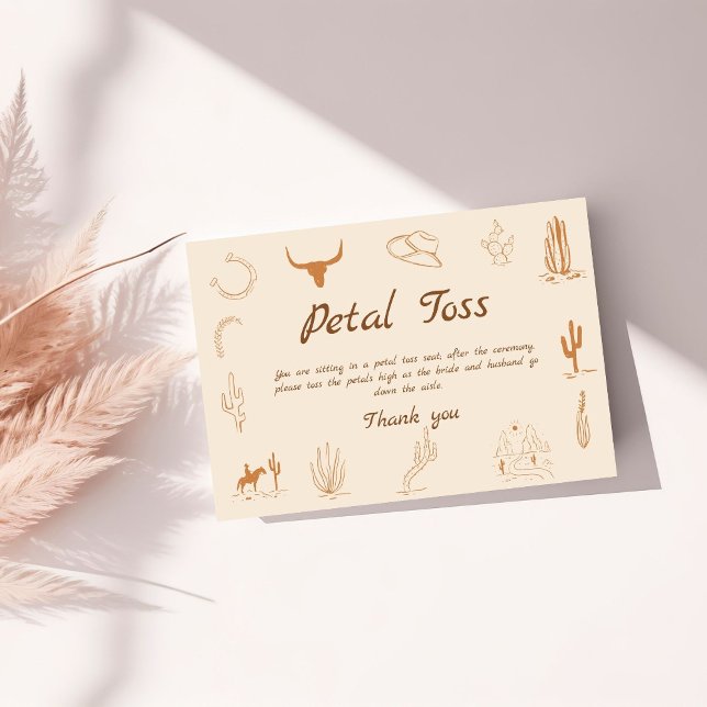 Vowboy western Wedding Send Off Petal Toss Card (Creator Uploaded)