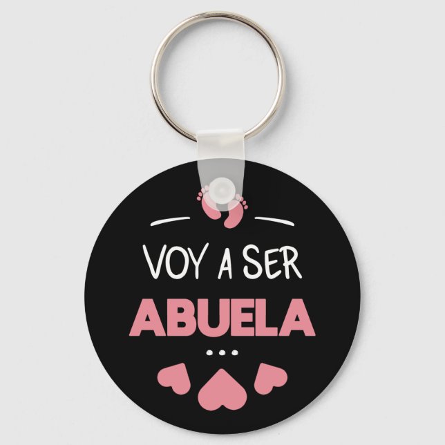 Voy a ser abuela tote bag key ring (Front)