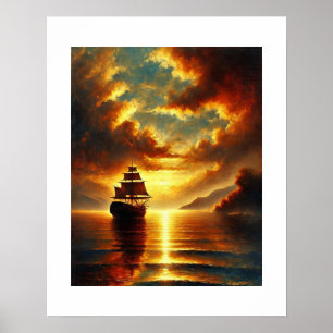 Voyage into the Golden Horizon Poster