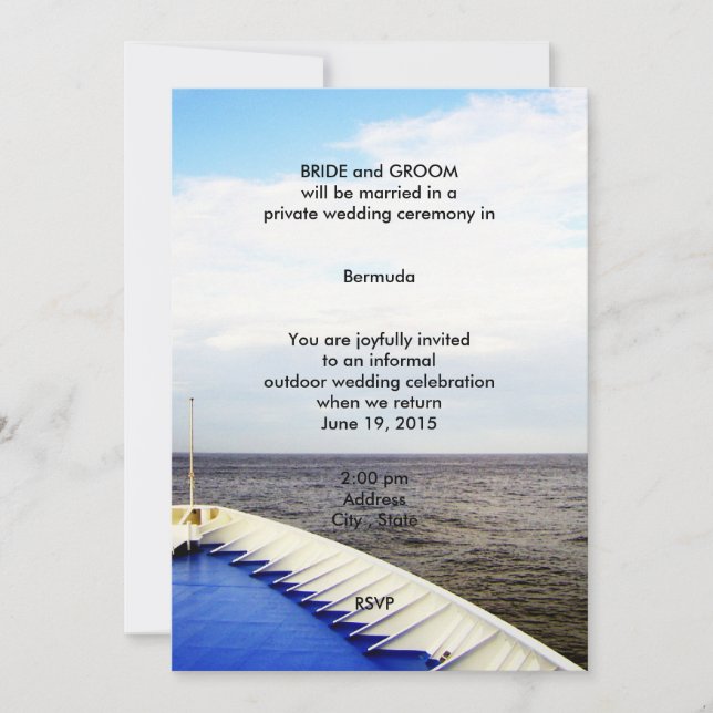 Voyage of Love l Cruise Ship/Destination Wedding Invitation (Front)