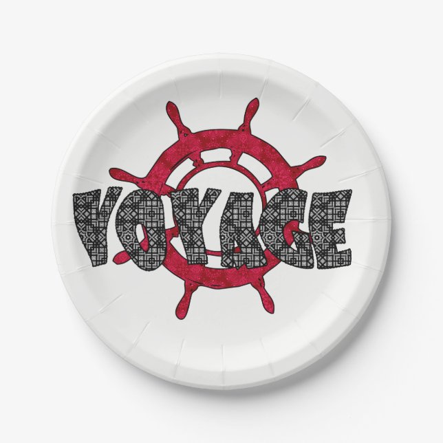 Voyage, sea paper plate (Front)