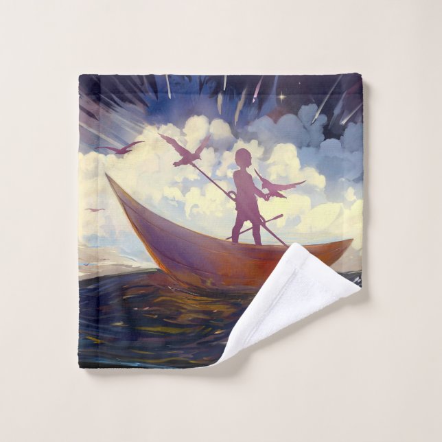 “Voyage Through the Storm” Towel (Wash Cloth)