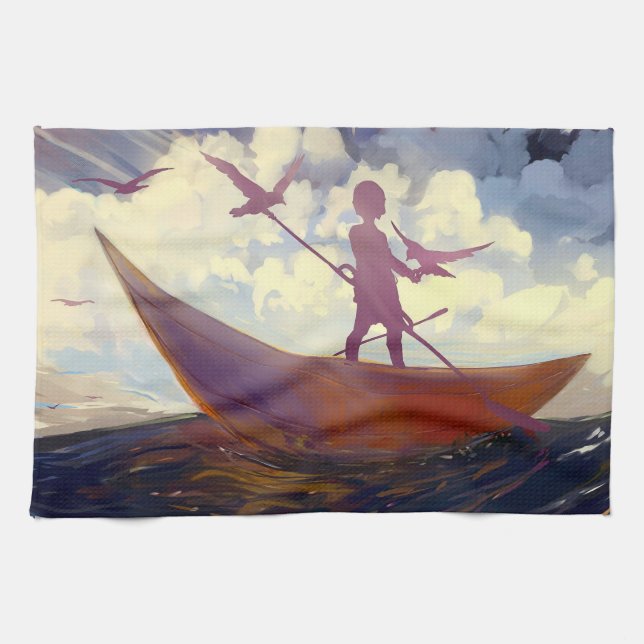 “Voyage Through the Storm” Towel (Horizontal)