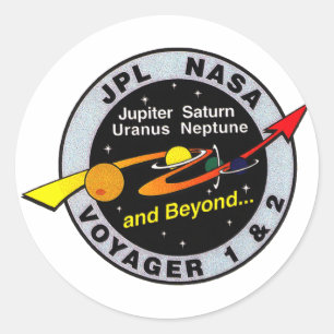 Voyager 1 & 2 classic round sticker