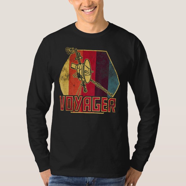 Voyager 1 & 2 Space Probe Spacecraft Solar System  T-Shirt (Front)