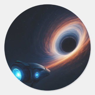 Voyager’s Last Flight – Into the Black Hole Classic Round Sticker