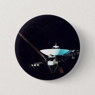 VOYAGER  SPACECRAFT 6 CM ROUND BADGE