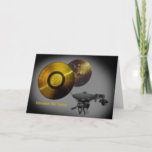 Voyager Spacecraft and Golden Record at 40 Card