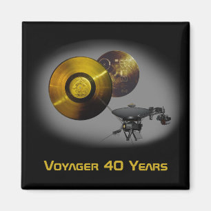 Voyager Spacecraft and Golden Record at 40 Magnet
