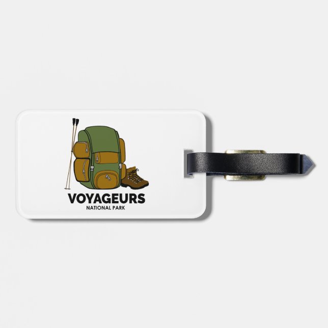 Voyageurs National Park Backpack Luggage Tag (Back Horizontal)
