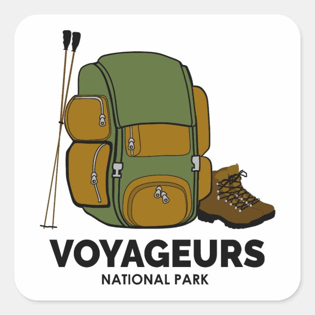 Voyageurs National Park Backpack Square Sticker (Front)