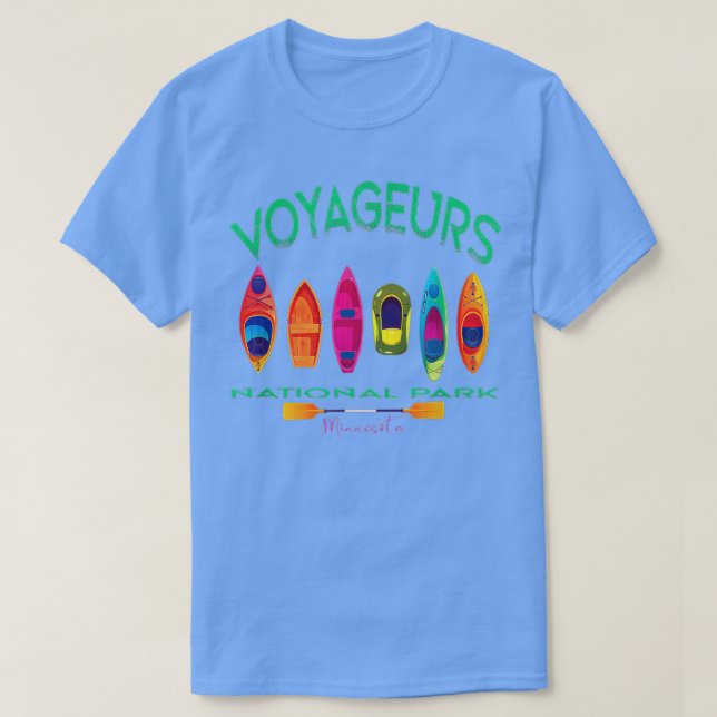 Voyageurs National Park Minnesota Kayaking Souveni T-Shirt (Design Front)