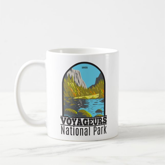 Voyageurs National Park Minnesota Vintage Coffee Mug (Left)