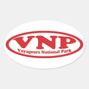 Voyageurs National Park red oval sticker