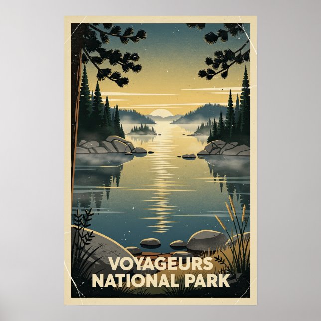 Voyageurs National Park Retro Poster (Front)