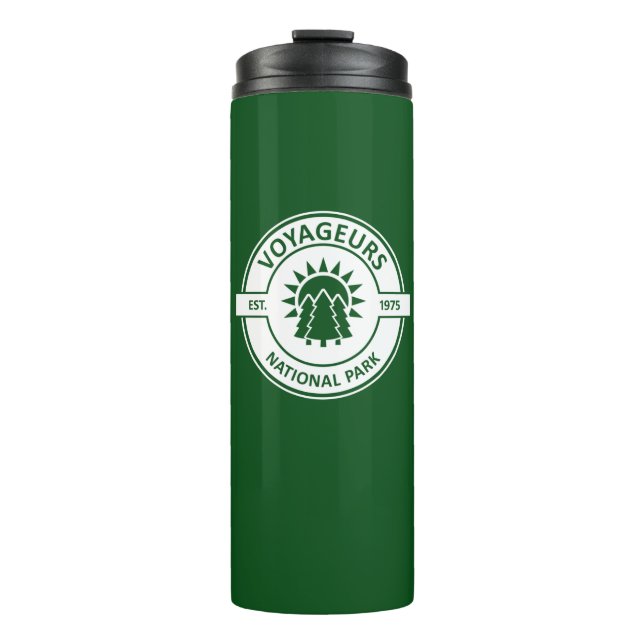 Voyageurs National Park Sun Trees Thermal Tumbler (Front)