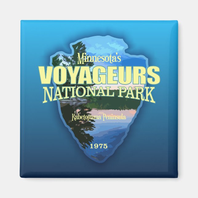 Voyageurs NP (arrowhead) Magnet (Front)