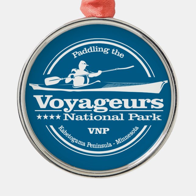 Voyageurs NP (SK) Metal Tree Decoration (Front)