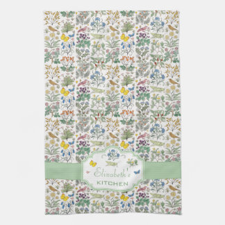 Voysey Apothecary Garden Custom Kitchen Tea Towel