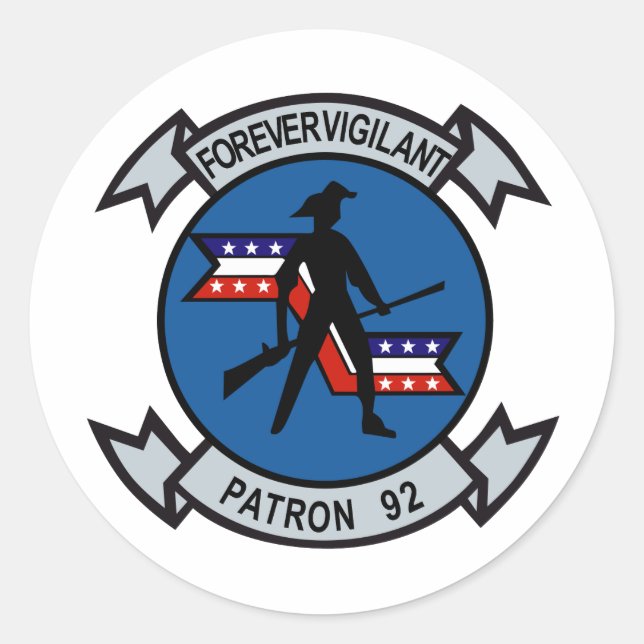 VP-92 Minutemen Classic Round Sticker (Front)