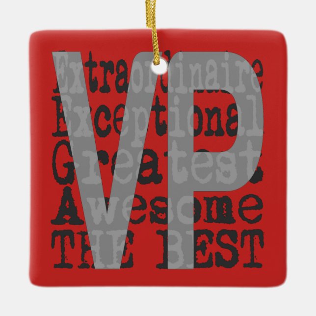 VP Extraordinaire Ceramic Ornament (Front)