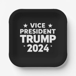 VP Trump Funny Election Joe Biden Funny Quote Paper Plate