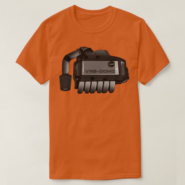 VR6 Engine Design V2 T-Shirt (Design Front)