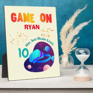VR Birthday Boy Gamer Party Group Matching Plaque