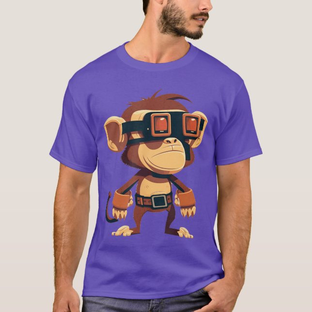 VR Developer Monkey VR Gamer Virtual Reality VR Ga T-Shirt (Front)