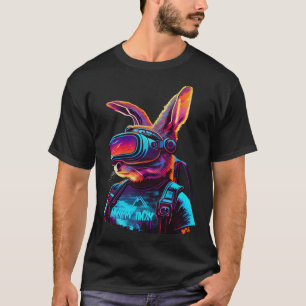 VR Gamer Rabbit In VR Headset Virtual Reality Gami T-Shirt