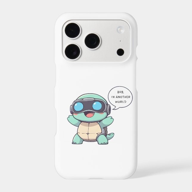 VR Gamer Turtle "BRB In Another World" Kawaii  (Back)