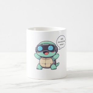 VR Gamer Turtle "BRB In Another World" Kawaii  Coffee Mug