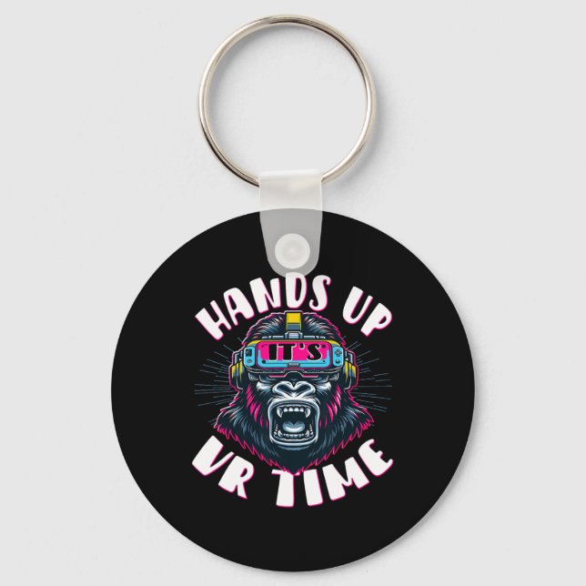 Vr Gamer Vr Player Virtual Reality Vr Game Video G Key Ring (Front)