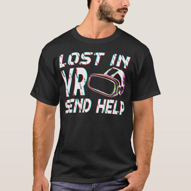 Vr Gamer Vr Player Virtual Reality Vr Game Video G T-Shirt (Front)